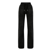 Zwarte Fluwelen Broek met Zakken Juicy Couture , Black , Dames