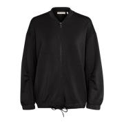 Zwarte Bomber Sweatshirt met Rits InWear , Black , Dames