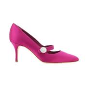 Glanzende Gesp Amandel Teen Stiletto Pumps Manolo Blahnik , Pink , Dam...