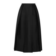 Wijdvallende Zwarte Rok Twinflower Silhouet TotêMe , Black , Dames