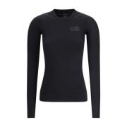 Thermische Jersey met Monogramdetail voor Vrouwen MM6 Maison Margiela ...