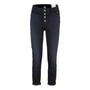 Hoge Taille Skinny Denim Jeans Liu Jo , Black , Dames