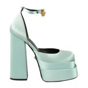 Satin Schoenen Collectie Versace , Blue , Dames