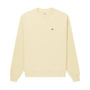 Katoenen Sweater French Terry Geborduurd Logo New Balance , Beige , He...