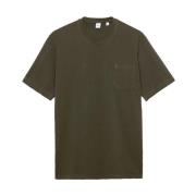 Katoenen Jersey T-shirt met Zak Aspesi , Green , Heren