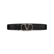 Zwarte Riemen voor Mannen Stijlvol Ss25 Valentino Garavani , Black , H...