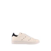 Witte leren sneakers met suède hiel Kiton , White , Heren