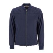 Donker Waterdicht Gilet met Hoge Kraag Herno , Blue , Heren