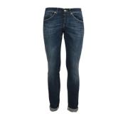 Skinny Fit Katoenen Jeans Made in Italy Dondup , Blue , Heren