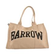 Nylon Tote tas met College Stijl Barrow , White , Dames