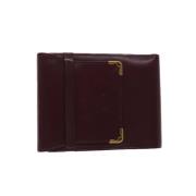 Pre-owned Leather wallets Cartier Vintage , Red , Dames