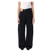 Stijlvolle Twisted Denim Jeans JW Anderson , Black , Dames