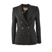 Dubbelbreasted blazer met peak revers Kocca , Black , Dames