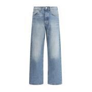 Wijde Pijp Jeans Losse Pasvorm Ontwerp Sunflower , Blue , Heren