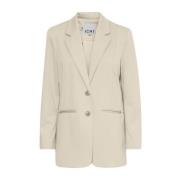 Herfst/Winter Dames Blazer Collectie Ichi , Beige , Dames