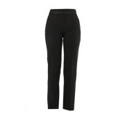 Slim Fit Polyester Klassieke Broek Emporio Armani , Black , Dames