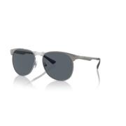 Klassieke zonnebril met zwarte lenzen Persol , Gray , Unisex