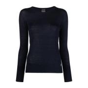 Blauwe Cashmere Choker Sweater Lorena Antoniazzi , Blue , Dames