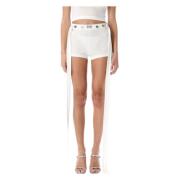 Witte Shorts met Geribbeld Ontwerp Jean Paul Gaultier , White , Dames