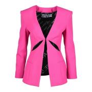 Elegante Jas met Polyestermix Versace Jeans Couture , Pink , Dames