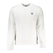 Witte Sweatshirt met Print en Lange Mouwen North Sails , White , Heren