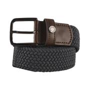 Polyester Riem Leren Bloem Stijl Paul & Shark , Black , Heren