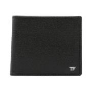 Italiaanse Leren Portemonnee Tom Ford , Black , Heren