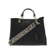 Schoudertas met logo Emporio Armani , Black , Dames