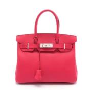 Pre-owned Leather handbags Hermès Vintage , Pink , Dames