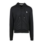 Katoen Elastaan Sweatshirt U.s. Polo Assn. , Black , Heren