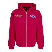 Hoodie met rits en print Iuter , Red , Heren