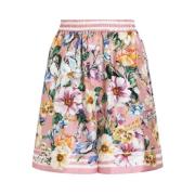 Roze shorts met elastische tailleband en biesdetail Dolce & Gabbana , ...