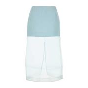 Pastel Blauwe Organza Crush Gelaagde Rok Zimmermann , Blue , Dames