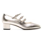 Platina Gelamineerde Mary Jane Schoenen Carel , Gray , Dames