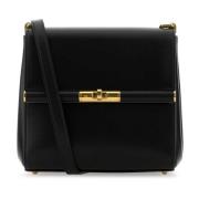 Marlene Crossbody Tas van Zwart Leer Dolce & Gabbana , Black , Dames