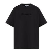 T-shirt met logo JW Anderson , Black , Heren