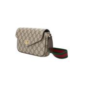 Ophidia Mini Tas met Double G Gucci , Beige , Dames