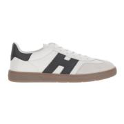 Leren Sneakers met Suède Inzetstukken Hogan , White , Heren