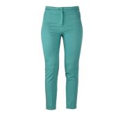 Slim Cigarette Broek in Stretch Faille Pennyblack , Blue , Dames