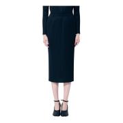 Geplooide Midi Rok met Zakken Issey Miyake , Black , Dames