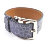 Pre-owned Leather bracelets Hermès Vintage , Blue , Heren