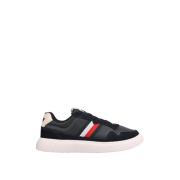 Iconische lage model leren sneakers Tommy Hilfiger , Blue , Heren