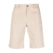 Licht Steen Klassieke Chino Shorts Sunspel , Beige , Heren