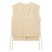 Open Gebreid Vest Off White Olaf Hussein , White , Dames