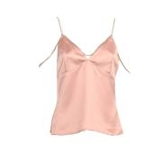 Polyester Tanktop Wijd Uitlopende Bandjes Kocca , Pink , Dames