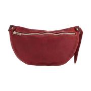 Rode Leren Crossbody Tas voor Mannen Guidi , Red , Heren