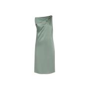 Satijnen jurk Lanvin , Green , Dames