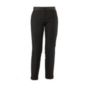 Elegante Capri Katoenen Broek met Satijnen Riem Aniye By , Black , Dam...