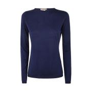 Zijde en kasjmier gebreide trui Twinset , Blue , Dames