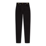 Tapered leg jeans Versace , Black , Dames